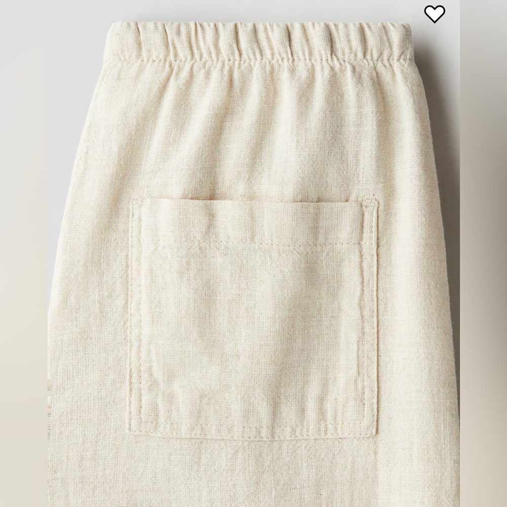 H&M Cream Girls Linen Pants - Picture 4 of 7